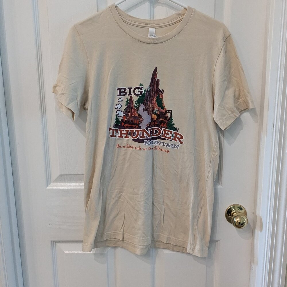 Disney Bella Canvas Thunder Mountain Tee Cream Size Medium